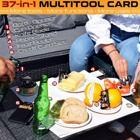 37-in-1 Black Credit Card Multi Tool Gift (1-tool-in-1-set). Wallet Credit Card Size Multitool Men's Gifts for Birthday. Wallet Card Tool Gifts for Dad. Cool Tool Gifts For Men Who Want Nothing in Saudi Arabia