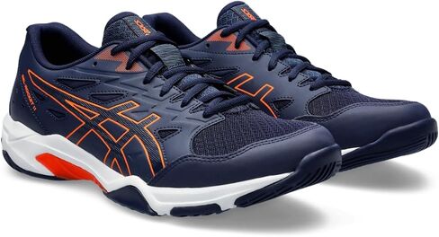 ASICS Men's GEL-ROCKET 11 Volleyball Shoes, 9.5, PEACOAT/SHOCKING ORANGE in Saudi Arabia