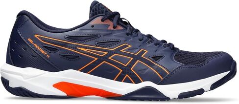 ASICS Men's GEL-ROCKET 11 Volleyball Shoes, 9.5, PEACOAT/SHOCKING ORANGE in Saudi Arabia