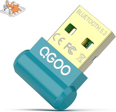 USB Bluetooth Adapter for PC - QGOO Bluetooth Dongle 5.3 EDR, Wireless Bluetooth Receiver for Desktop Computer Laptop Bluetooth Windows 8.1/10/11（green-054） in Saudi Arabia
