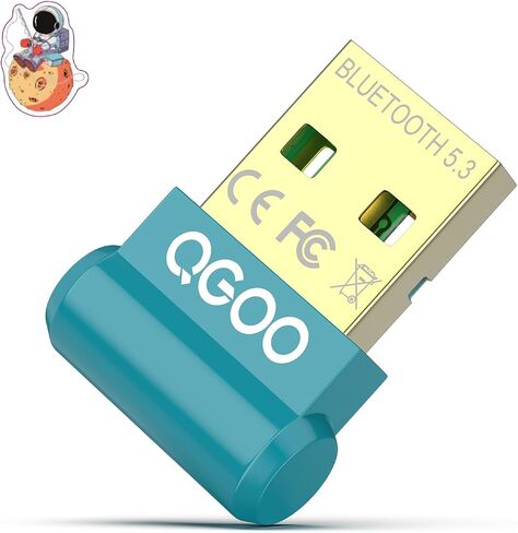 USB Bluetooth Adapter for PC - QGOO Bluetooth Dongle 5.3 EDR, Wireless Bluetooth Receiver for Desktop Computer Laptop Bluetooth Windows 8.1/10/11（green-131） in Saudi Arabia