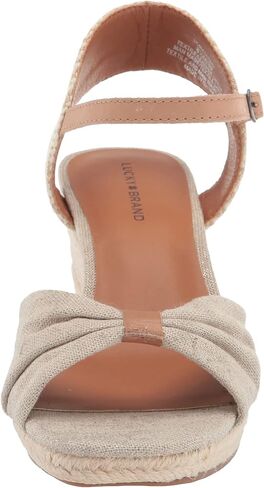 Lucky Brand womens Macrimay Espadrille Wedge Sandal, Natural/Platinum, 9.5 US in Saudi Arabia
