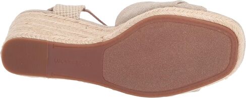 Lucky Brand womens Macrimay Espadrille Wedge Sandal, Natural/Platinum, 9.5 US in Saudi Arabia