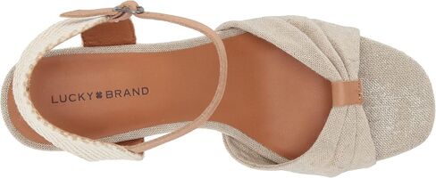 Lucky Brand womens Macrimay Espadrille Wedge Sandal, Natural/Platinum, 9.5 US in Saudi Arabia