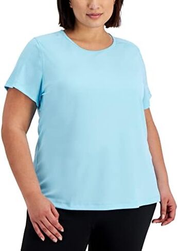 Women's Birdseye Mesh T Shirt Blue Size 2X in Saudi Arabia