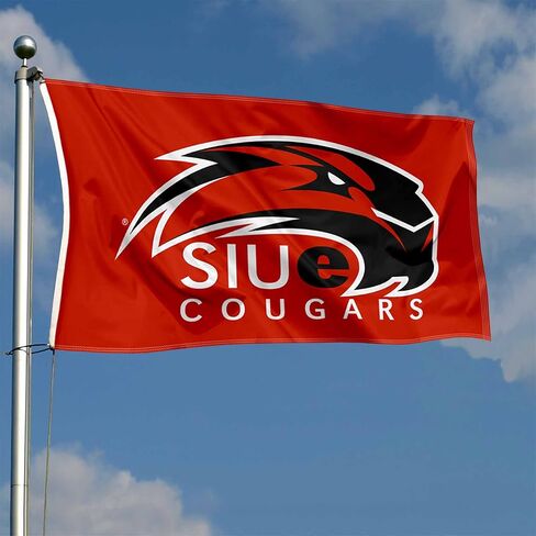 SIUE Cougars College Flag in Saudi Arabia