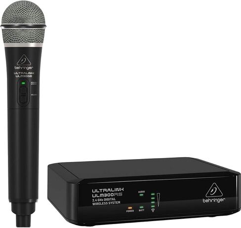 BEHRINGER ULM300MIC High-Performance 2.4 Ghz Digital Wireless System with Handheld Microphone and Receiver, Black & Silver in Saudi Arabia