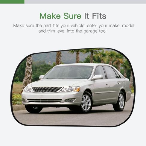 SCITOO Side View Mirror Glass Driver Left Side Mirror Glass Fit For 2000-2004 For TOYOTA AVALON W/O HEATED Chrome Flat Replacement Exterior Mirror Glass in Saudi Arabia