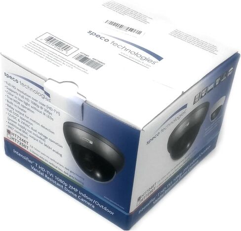 كاميرا Speco Technologies HT7246T Intensifier T HD-TVI 2MP داخلية/خارجية نهارية وليلية، عدسة متغيرة البؤرة 2.8-12 مم، 1920x1080، 30 إطارًا في الثانية، غطاء رمادي داكن in Kuwait
