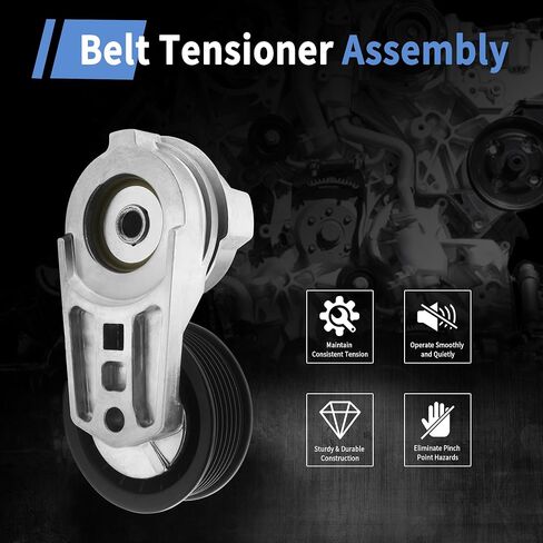 Belt Tensioner Pulley Assembly 38382 Compatible with Dodge Ram 1500 2500 3500 5.7L V8 2003-2008, Fit for Dodge Durango 5.7L V8 2004-2008, Fit for Chrysler Aspen 5.7L V8 2007 2008 in Saudi Arabia
