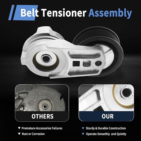 Belt Tensioner Pulley Assembly 38382 Compatible with Dodge Ram 1500 2500 3500 5.7L V8 2003-2008, Fit for Dodge Durango 5.7L V8 2004-2008, Fit for Chrysler Aspen 5.7L V8 2007 2008 in Saudi Arabia