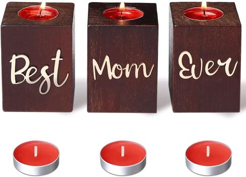 هدايا للأم من الابنة، حامل شموع أفضل هدية للأم على الإطلاق مع شموع صغيرة، هدية عيد ميلاد لعيد الأم، والذكرى السنوية، وعيد الشكر، وعيد الميلاد in Kuwait