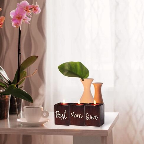 هدايا للأم من الابنة، حامل شموع أفضل هدية للأم على الإطلاق مع شموع صغيرة، هدية عيد ميلاد لعيد الأم، والذكرى السنوية، وعيد الشكر، وعيد الميلاد in Kuwait