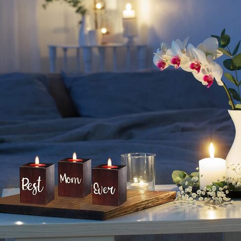 هدايا للأم من الابنة، حامل شموع أفضل هدية للأم على الإطلاق مع شموع صغيرة، هدية عيد ميلاد لعيد الأم، والذكرى السنوية، وعيد الشكر، وعيد الميلاد in Kuwait