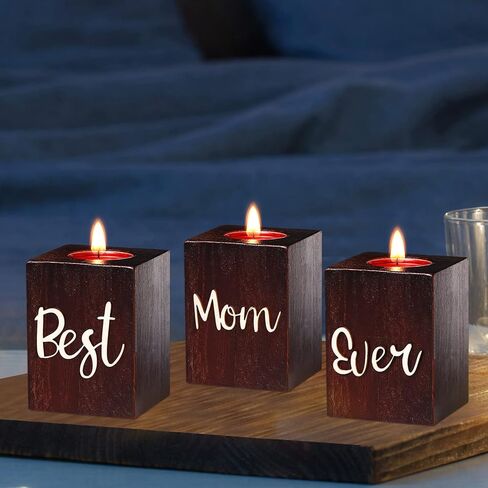هدايا للأم من الابنة، حامل شموع أفضل هدية للأم على الإطلاق مع شموع صغيرة، هدية عيد ميلاد لعيد الأم، والذكرى السنوية، وعيد الشكر، وعيد الميلاد in Kuwait