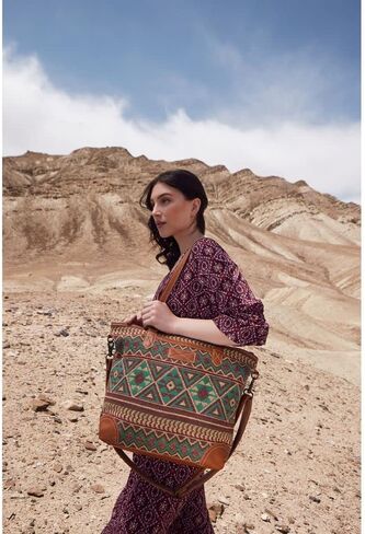 Myra Bag Western Tote Shoulder Bag for Women - Leather Crossbody Bag Tribal Sky in Saudi Arabia