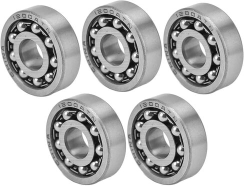 10Pcs Double Row Radial Balls Bearing, Self Aligning Ball Bearings, Miniature Ball Bearing Standard Cage 1200 1201 1202 1203 for Gearboxes Roller Skates(1201) in Saudi Arabia