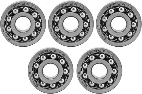10Pcs Double Row Radial Balls Bearing, Self Aligning Ball Bearings, Miniature Ball Bearing Standard Cage 1200 1201 1202 1203 for Gearboxes Roller Skates(1201) in Saudi Arabia