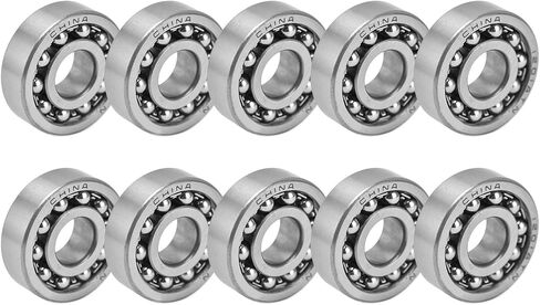 10Pcs Double Row Radial Balls Bearing, Self Aligning Ball Bearings, Miniature Ball Bearing Standard Cage 1200 1201 1202 1203 for Gearboxes Roller Skates(1201) in Saudi Arabia