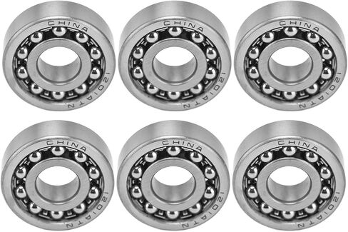 10Pcs Double Row Radial Balls Bearing, Self Aligning Ball Bearings, Miniature Ball Bearing Standard Cage 1200 1201 1202 1203 for Gearboxes Roller Skates(1201) in Saudi Arabia
