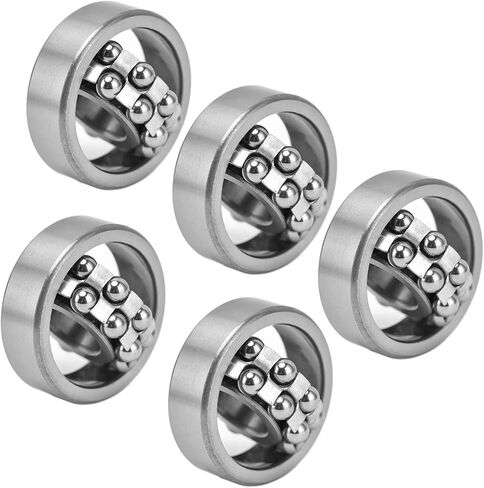 10Pcs Double Row Radial Balls Bearing, Self Aligning Ball Bearings, Miniature Ball Bearing Standard Cage 1200 1201 1202 1203 for Gearboxes Roller Skates(1201) in Saudi Arabia
