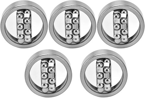 10Pcs Double Row Radial Balls Bearing, Self Aligning Ball Bearings, Miniature Ball Bearing Standard Cage 1200 1201 1202 1203 for Gearboxes Roller Skates(1201) in Saudi Arabia