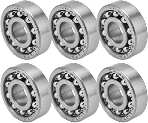 10Pcs Double Row Radial Balls Bearing, Self Aligning Ball Bearings, Miniature Ball Bearing Standard Cage 1200 1201 1202 1203 for Gearboxes Roller Skates(1201) in Saudi Arabia