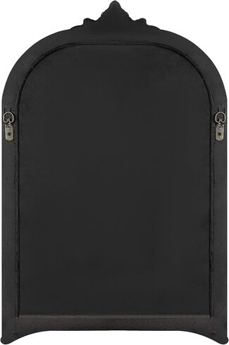 Kate and Laurel Hubanks Vintage Decorative Wide Arched Mirror, 40 x 30, Black, Large Antique Statement Arch Mirror for Dresser or Mantel Home Decor Options in Saudi Arabia