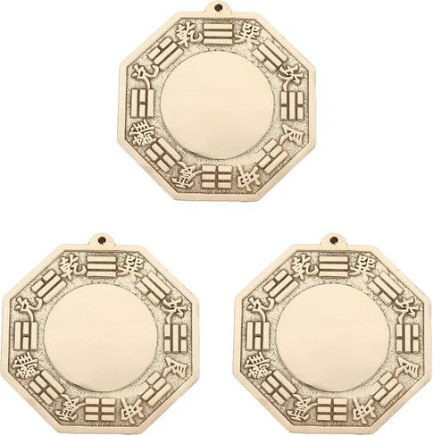 LIFKOME 3pcs Feng Shui Mirror Traditional Chinese Bagua Mirror Octagon Copper Mirror Convex Concave Mirror Feng Shui Decoration Gifts in Saudi Arabia