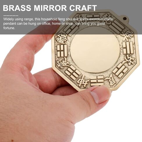 LIFKOME 3pcs Feng Shui Mirror Traditional Chinese Bagua Mirror Octagon Copper Mirror Convex Concave Mirror Feng Shui Decoration Gifts in Saudi Arabia
