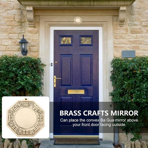 LIFKOME 3pcs Feng Shui Mirror Traditional Chinese Bagua Mirror Octagon Copper Mirror Convex Concave Mirror Feng Shui Decoration Gifts in Saudi Arabia