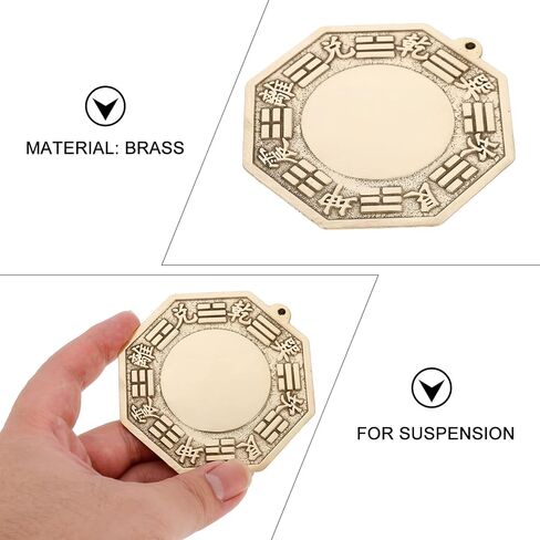 LIFKOME 3pcs Feng Shui Mirror Traditional Chinese Bagua Mirror Octagon Copper Mirror Convex Concave Mirror Feng Shui Decoration Gifts in Saudi Arabia