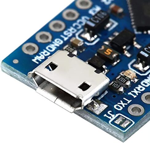 Pro Micro ATmega32U4 Microcontroller Board with Arduino Leonardo Bootloader, Pre-Soldered Headers, 16MHz Clock Speed, 32KB Flash Memory, 12 I/O Pins (2PCS) in Saudi Arabia