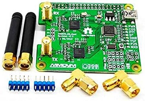 MMDVM وحدة نقطة الاتصال المزدوجة ذات القبعة المزدوجة V1.5.2 تدعم P25 DMR YSF NXDN DMR فتحة 1 + فتحة 2 لـ Raspberry pi مع منفذ USB (مع OLED) in Kuwait