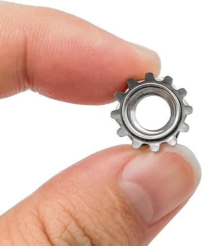 10#-32 صواميل كيبس مع غسالة أسنان خارجية، صواميل قفل كيبس من الفولاذ المقاوم للصدأ 304 فضية لملحقات تثبيت الأجهزة في الآلات والأثاث (50 قطعة) in Kuwait