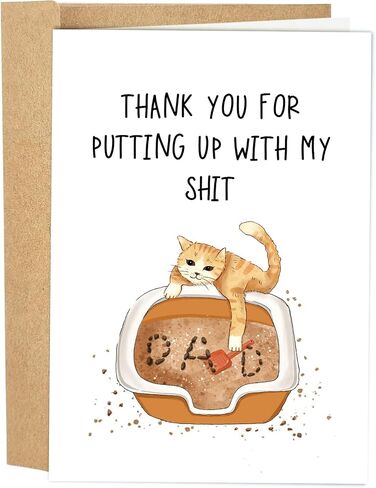 Funny Fathers Day Card from Daughter Son, Humorous Fathers Day Card for Dad, Dad Sorry for The Stupid Shit I Did As A Kid in Saudi Arabia