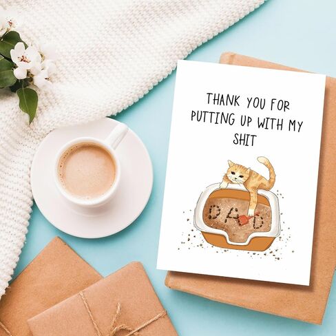 Funny Fathers Day Card from Daughter Son, Humorous Fathers Day Card for Dad, Dad Sorry for The Stupid Shit I Did As A Kid in Saudi Arabia