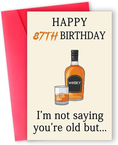 Funny Whiskey 75th Birthday Card, 75th Birthday Gifts for Men Women, Unique 75th Birthday Decorations for Husband Wife, Best 75 Year Old Birthday Card Gifts for Mom Dad Grandpa Granny in Kuwait