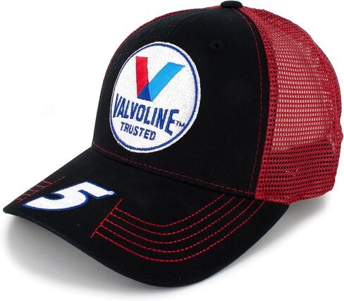 Checkered Flag Kyle Larson Sponsor Team Mesh NASCAR Hat Red, One Size in Saudi Arabia