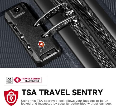 FOCHIER F مجموعات الأمتعة القابلة للتوسيع 3 قطع مع قفل TSA، مجموعة الأمتعة مجموعة حقيبة سفر من مادة PP مع عجلات دوارة للرجال والنساء، 20 بوصة/24 بوصة/28 بوصة in Kuwait