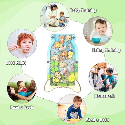 Reward Jar, Potty Training Reward Jars for Kids, Reward Jar Classroom Reward System, Star Jar Incentive Potty Training Responsibility Behavior for Kids(7.87x4.72in, 40pcs) (Animals) in Saudi Arabia