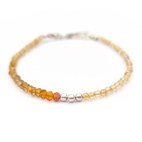 Natural Black Spinel Round Roundel Beads Bracelet for women Sterling Silver Birthstone Crystal Healing Beaded Jewelry