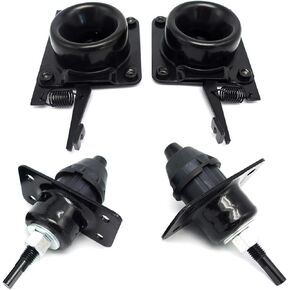 Hood Release SET (4 PCS) Upper & Lower Latches, Fit for Volvo Truck VN VNL(#20498998) (#20565619) (#8074938) Black
