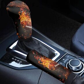 Blue Gear Shift Cover Handbrake Cover, Galaxy Auto Gear Knob Covers Car Interior Stylish 2Pcs Set, Car Decorative Cover (no Bling)