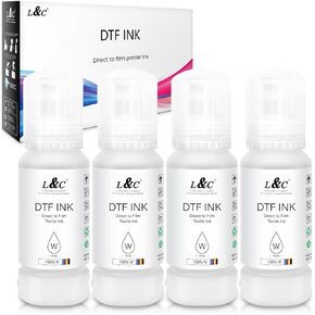 L&C DTF Ink for EPSON ET 8550, DTF Transfer Ink Refill for epson et-8550 D570 R1390 DTF Printers, Heat Transfer Printing Ink Set 100ml X 6