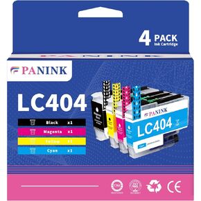 Compatible LC404 Ink Cartridges for Brother Printer Replacement for Brother LC 404 LC404 XL LC404XL LC404BK Ink Cartridges for Brtoher MFC-J1205W MFC-J1215W MFC-J1205W XL Printer (4 Pack)