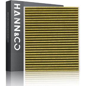 HANN&CO Ultra Long Life 4-Layer HEPA Activated Carbon Cabin Air Filter Use Silver Coated Fiber Primary Filter Material For Toyota，Lexus，Land Rover，Jaguar，Subaru Replacement CF10285，CP285（HCC1011-Y）