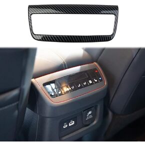 Carbon Fiber Rear Air Vent Armrestbox AC Outlet Adjustment Panel Cover Trim for 2022-2024 Nissan Pathfinder