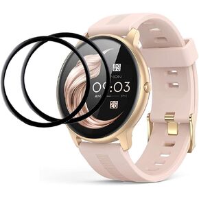 [2-Pack] for AGPTEK LW11 smartwatch Screen Protector, Full Coverage 3D Curved Edge frame Case Friendly Anti Scratch Anti-Bubble HD Clear Flim For AGPTEK LW11 smartwatch Smart Watch