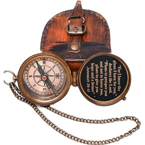 Antique Nautical Brass Engraved Compass Navigational Pocket Compass Tool for Travelling & Camping by THEMEDIEVALMARTCITY